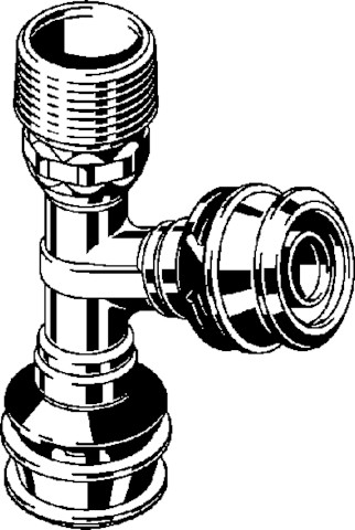 Viega T-Stück mit SC Raxofix 5326.4 in R1/2x16mmx16mm Siliziumbronze