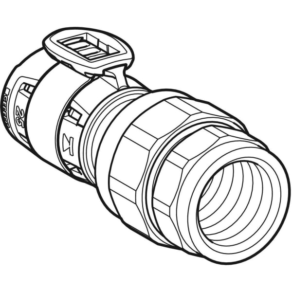 Geberit FlowFit Übergangsverschraubung mit IG SiBr d32-R1 1/4