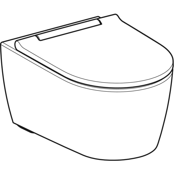 Geberit ONE Set Wand-WC mit WC-Sitz weiß/glanzverchromt, KeraTect