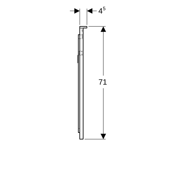 Geberit Xeno2 Lichtspiegel mit direkter und indirekter Beleuchtung, 120x71x5,5cm