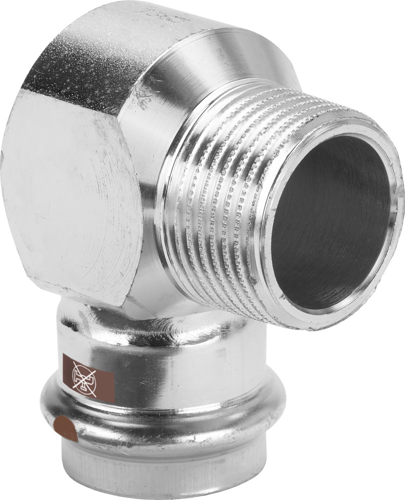 Viega Winkel 90 Grad mit SC Temponox 1714.1 in 22mmxR3/4 Stahl nichtrostend Viega Winkel 90 Grad mit SC Temponox 1714.1 in 22mmxR3/4 Stahl nichtrostend