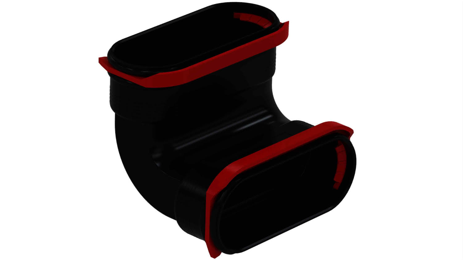 ZE Bogen ComfoFit flat 51 vertikal 90Gr f. ComfoTube flat 51, m. RapidLock