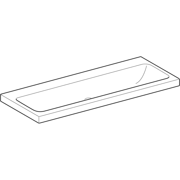 Geberit iCon Light Waschtisch 120x48cm ohne Hahnloch, ohne Überlauf, weiß