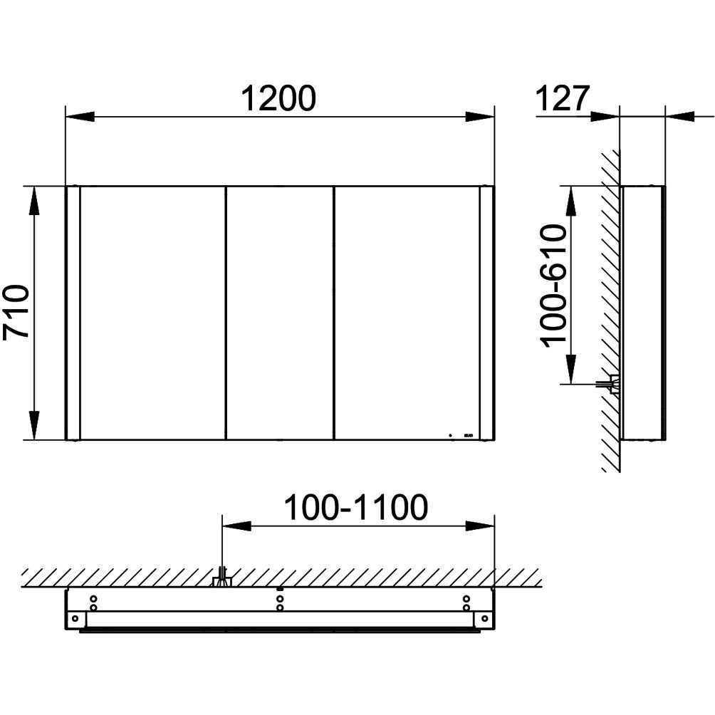 KEUCO SPS Somaris 14504, VB 1200x710x128mm verspgl.