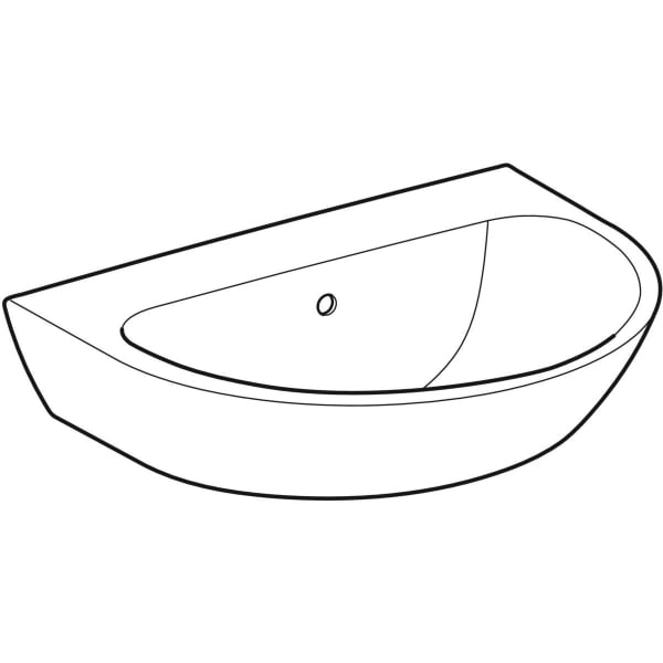 Geberit Renova Waschtisch, 65x50cm o. Hl., m. Ül., weiß, KeraTect