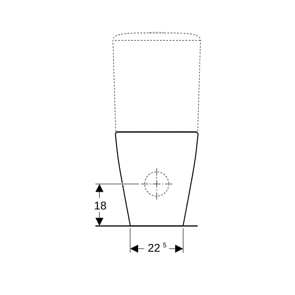 Geberit iCon Stand-WC für AP-SPK aufgesetzt Tiefspüler, Rimfree, Abg.multi, weiß