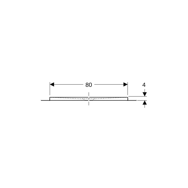 Geberit Olona Duschwanne 170 x 80 cm rechteckig, mit Dichtvlies, weiß matt