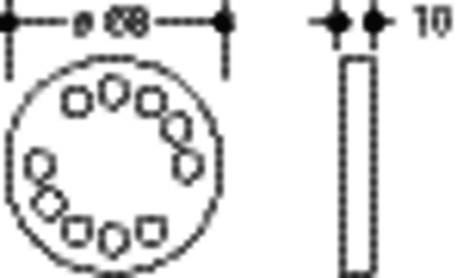 HEWI Ausgleichsscheibe D=68mm, h=10mm für 900 (Chrom)