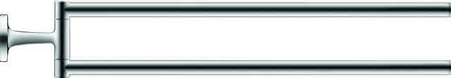 DU Starck T Handtuchhalter, Chrom, 50x465x80 mm, Anzahl Arme: 2, Schwenkbar