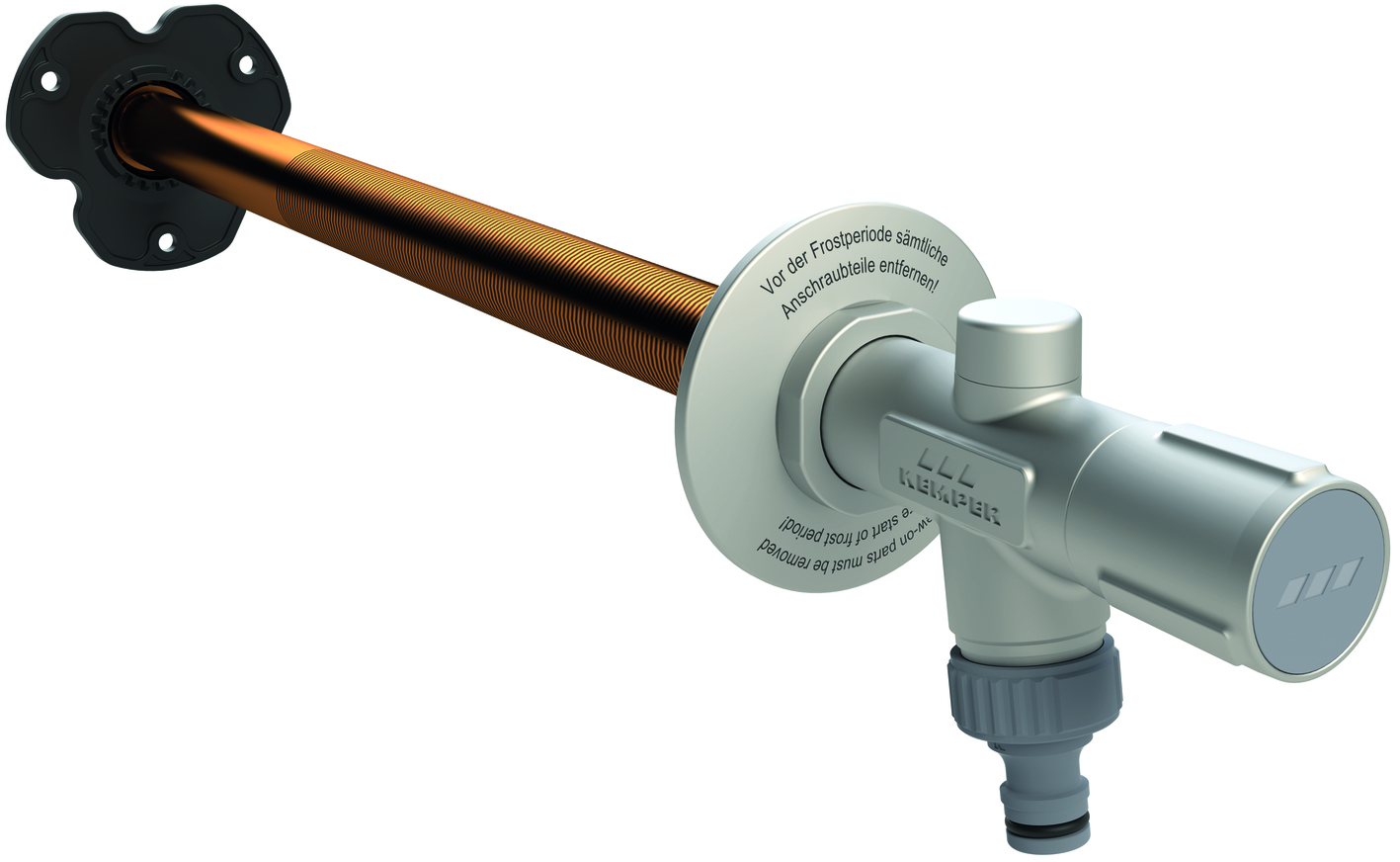KEMPER Frostsichere Außenarmatur FROSTI Fig. 578 00 Bausatz 150-415mm Griff DN15