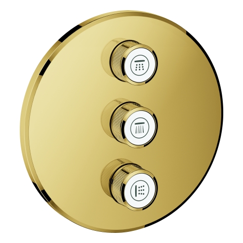 GROHE 3-fach UP-Ventil Grohtherm Smart Control 29122 FMS rund cool sunrise