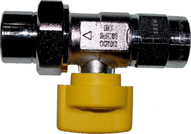 Wolf Gaskugelhahn Durchgangsform Rp3/4" mit thermischer Sicherung, verchromt