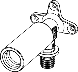 TECEflex Wandscheibe lang Dim. 16 x Rp 1/2", Siliziumbronze