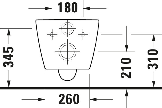 DU ME by Starck WWC Tiefsp.,570mm,Riml. verdeckte Befestigung, Weiß Seidenmatt