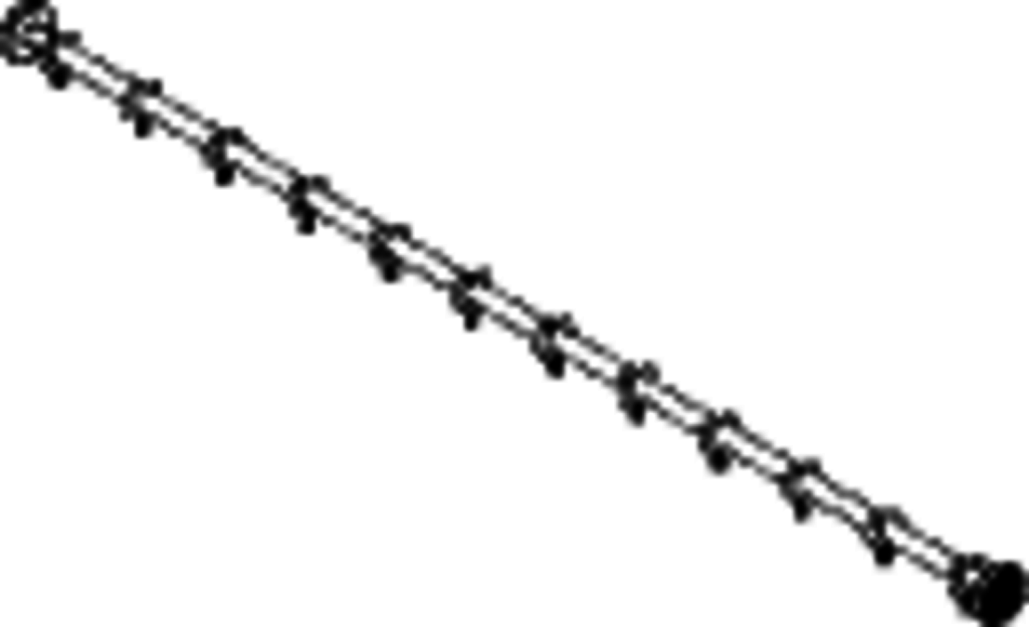 HEWI Vorhangstange, d:25, L=1524mm, Schliff
