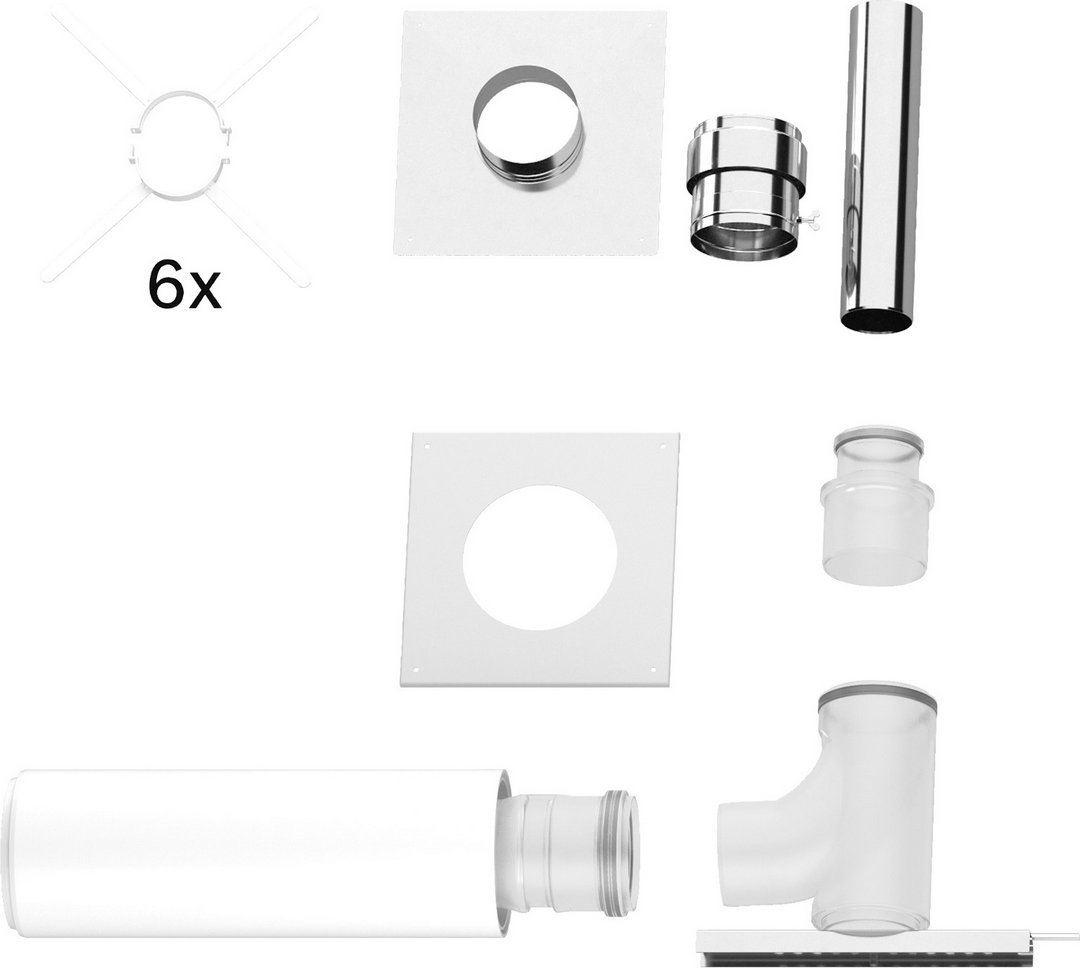 BOSCH Abgaszubehör FC-Set80 Gbsatz Kaskade B23P im Schacht, d:80mm