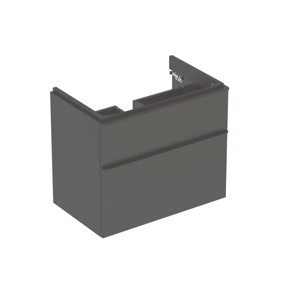 Geberit Smyle US für WT, eckig, m. 2 Schubl. 73,4x61,7x47cm, lava