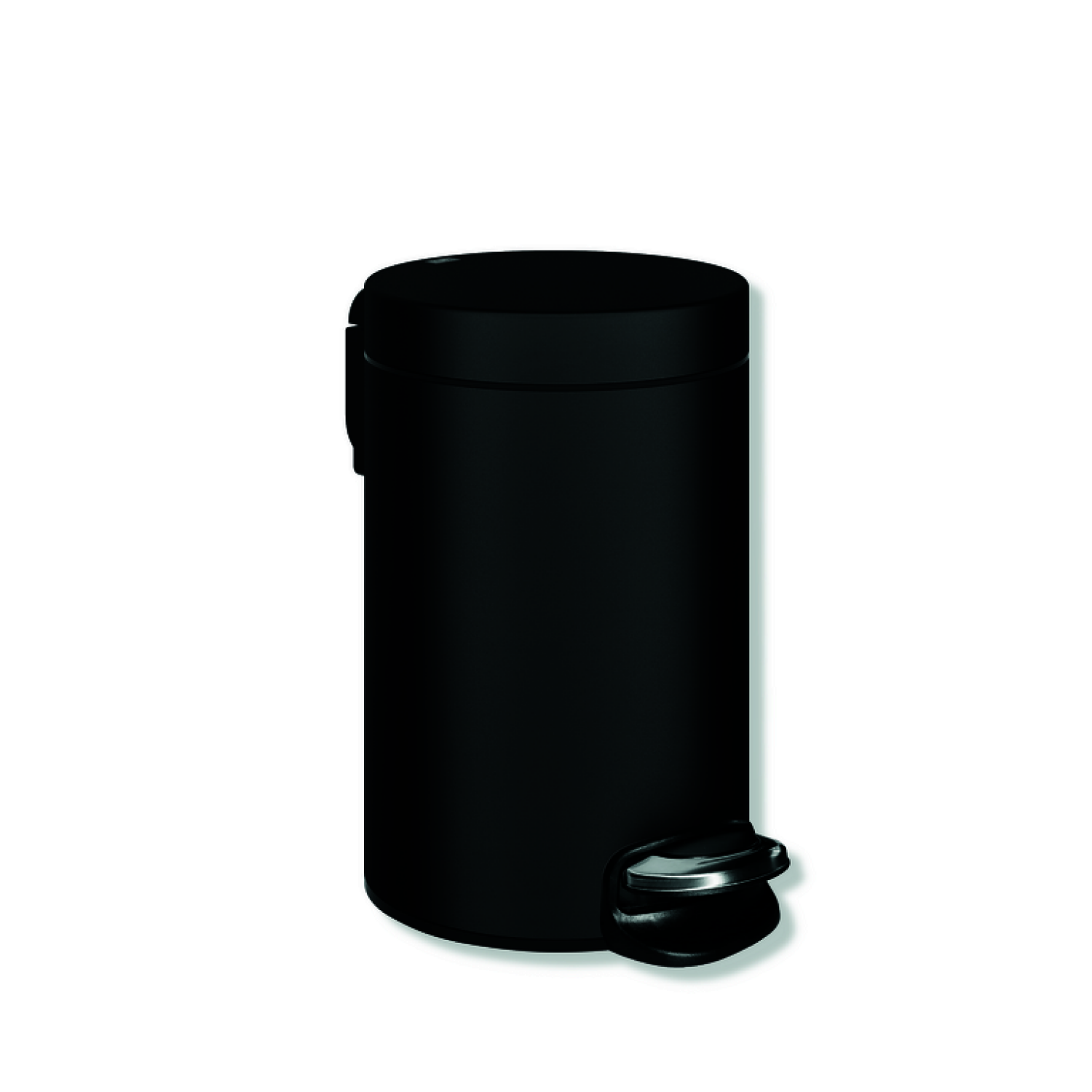 HEWI Abfallbehälter, 3 l, Soft Close Edelstahl, matt schwarz beschichtet
