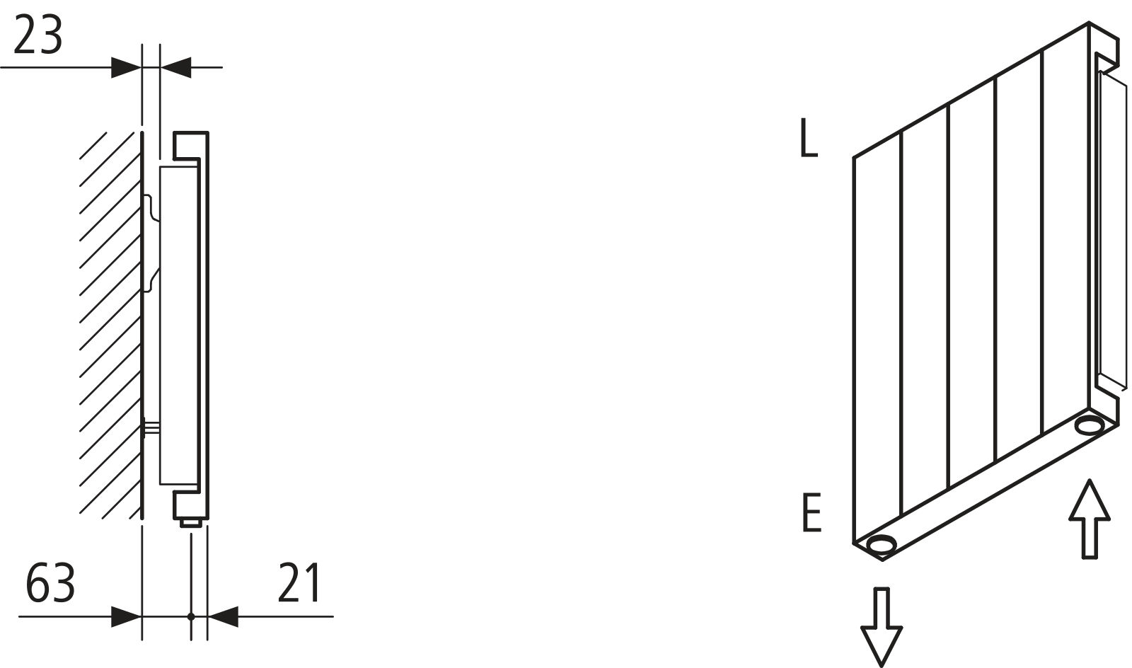 Kermi Heizwand HVN Typ11 BH2000x61x700 QN1896, RAL9016, 6 bar, ANB12
