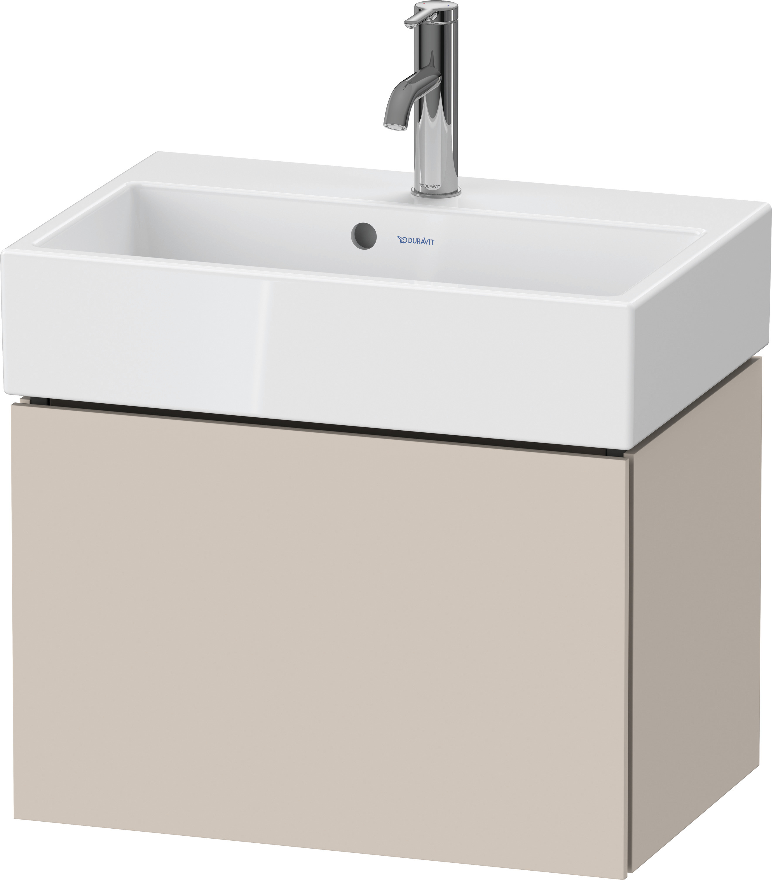 Duravit WTU L-Cube wandhängend, 1 Auszug 394x584x391mm, Taupe