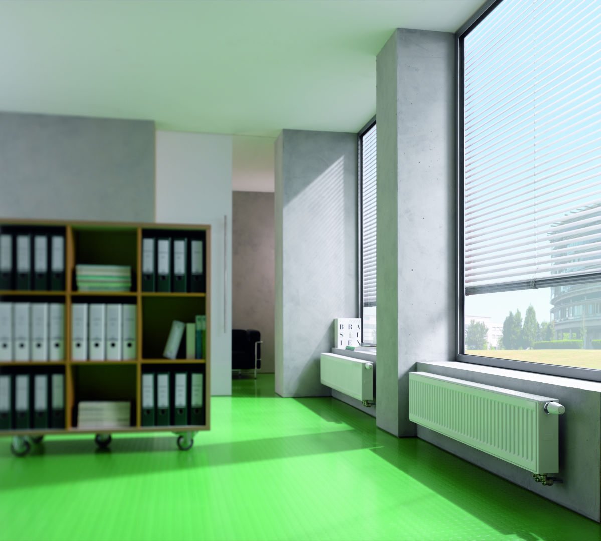 Kermi Profil-V Hyg T10 400x61x700 QN298, RAL9016, 10bar, Vent.li, o.Abd,BK