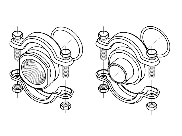 GRUNDFOS Mechanisches Zubehör Kupplungssatz Clamp m. Schweissstutzen