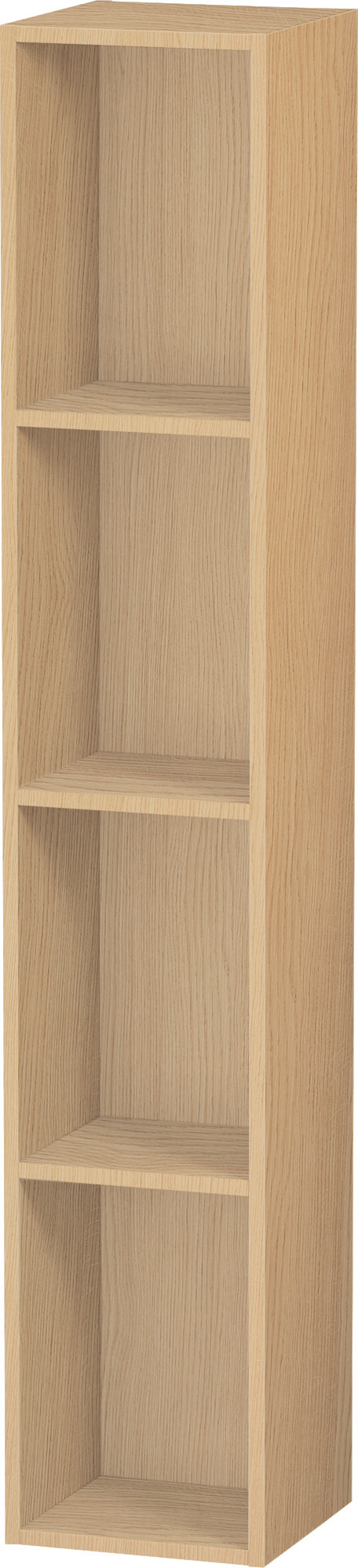 Duravit Regalelement L-Cube 180x180x1000mm vert., 4 Fächer, Eiche Natur