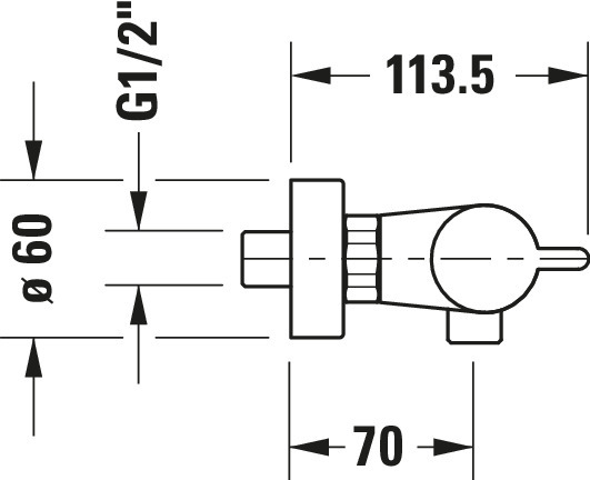 DU B.2 Brausethermostat Aufputz Thermostatkartusche, Chrom HG