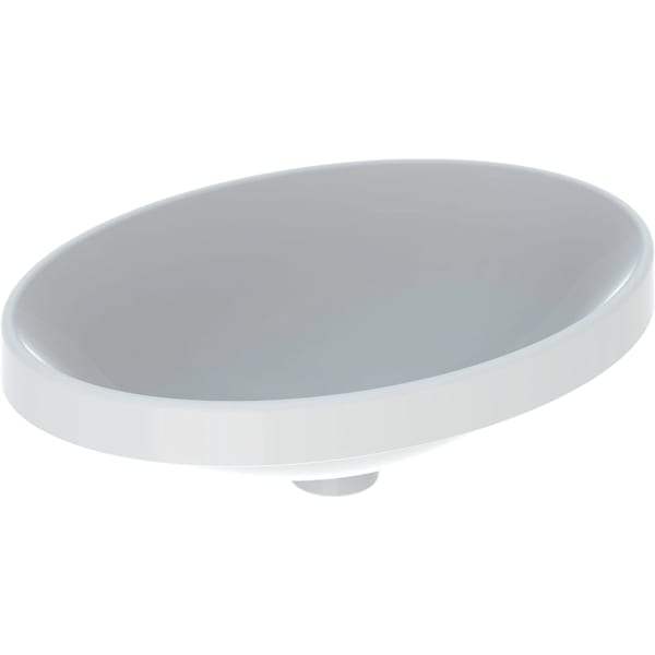 Geberit VariForm Einbauwaschtisch, oval 55x40cm, o. Hl, o. Ül., weiß gl