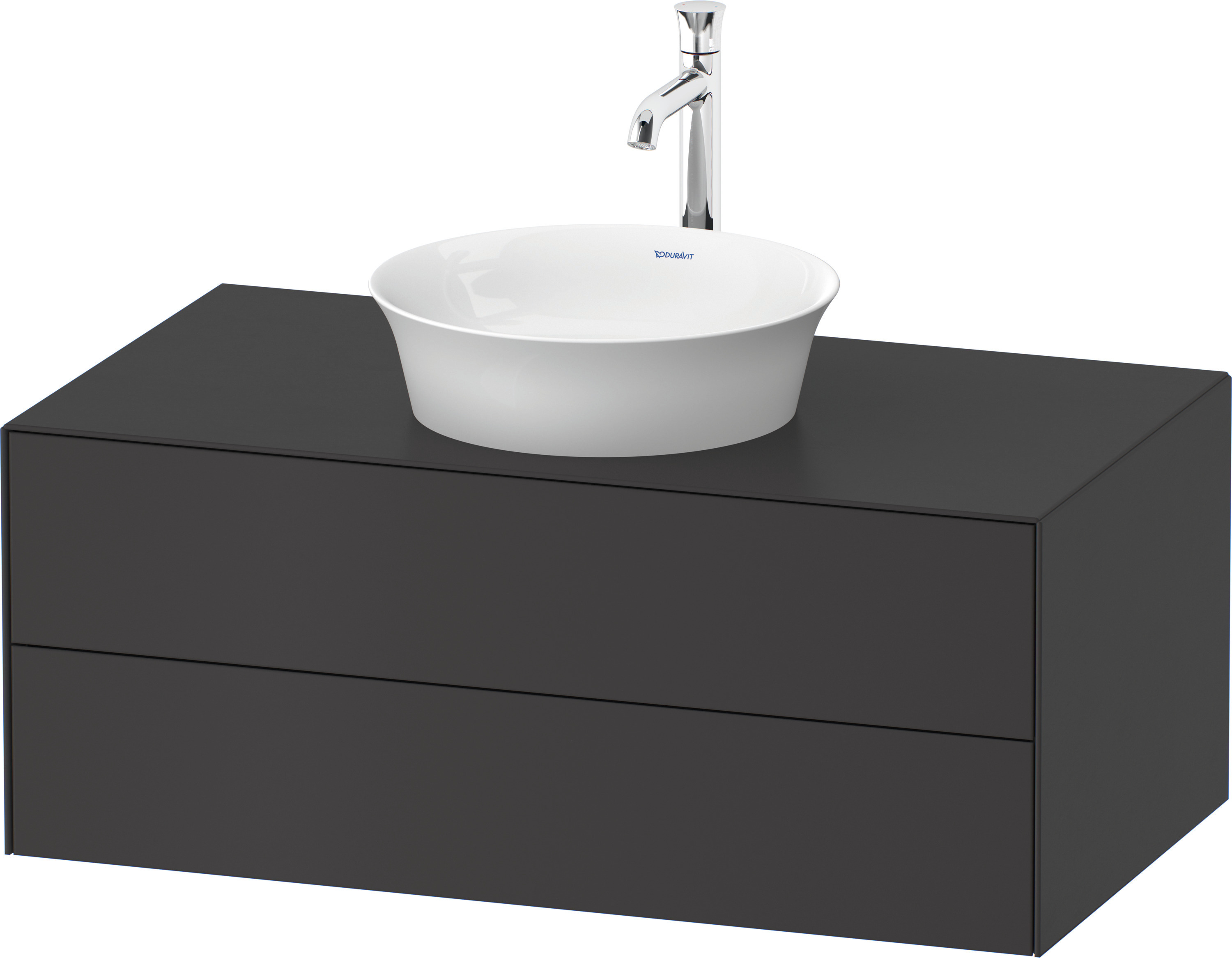 Duravit WTU White Tulip wandhängend, 2 SchKa 408x1000x550mm, Graphit Seidenmatt