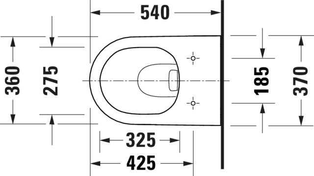 Duravit WWC 540mm D-Neo, weiß, Tiefspüler rimless, HYG