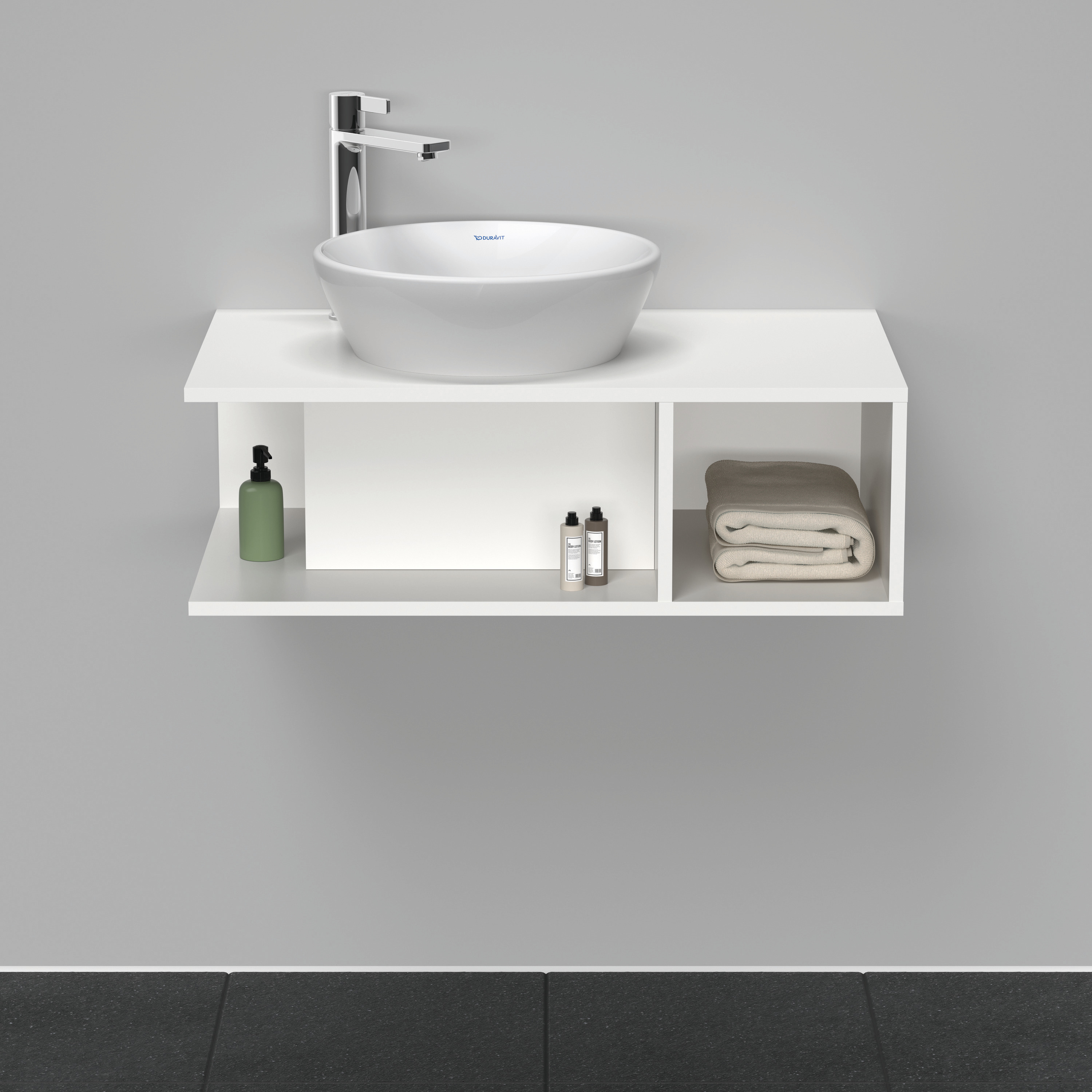 Duravit D-Neo WTU wandh.,1 offenes Fach r., 260x800x480mm, Weiß Matt