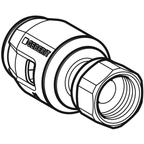 Geberit PushFit Übergang mit Überwurfmutter Rg d20-G3/4