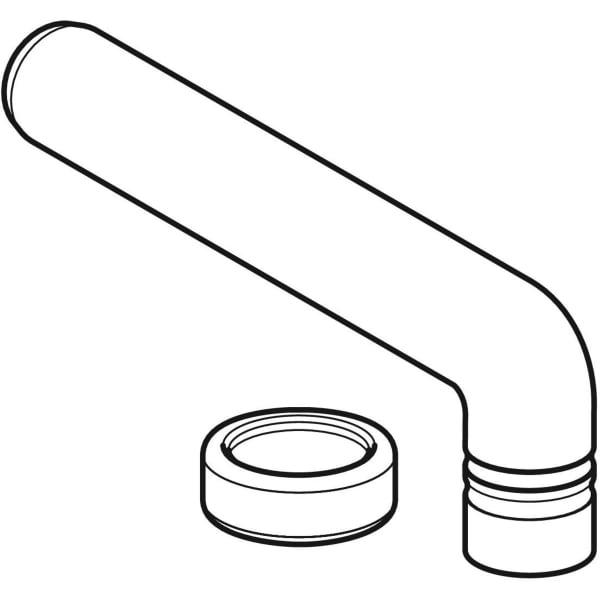 Geberit Anschlussbogen 90Gr mit Überwurfmutter d40