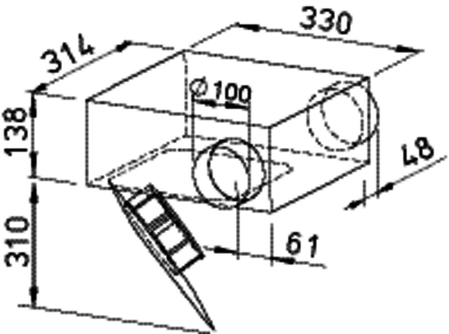 Helios SVR EC 100 SlimVent EC Radialventilat. 1-PH 50/60Hz regelbar