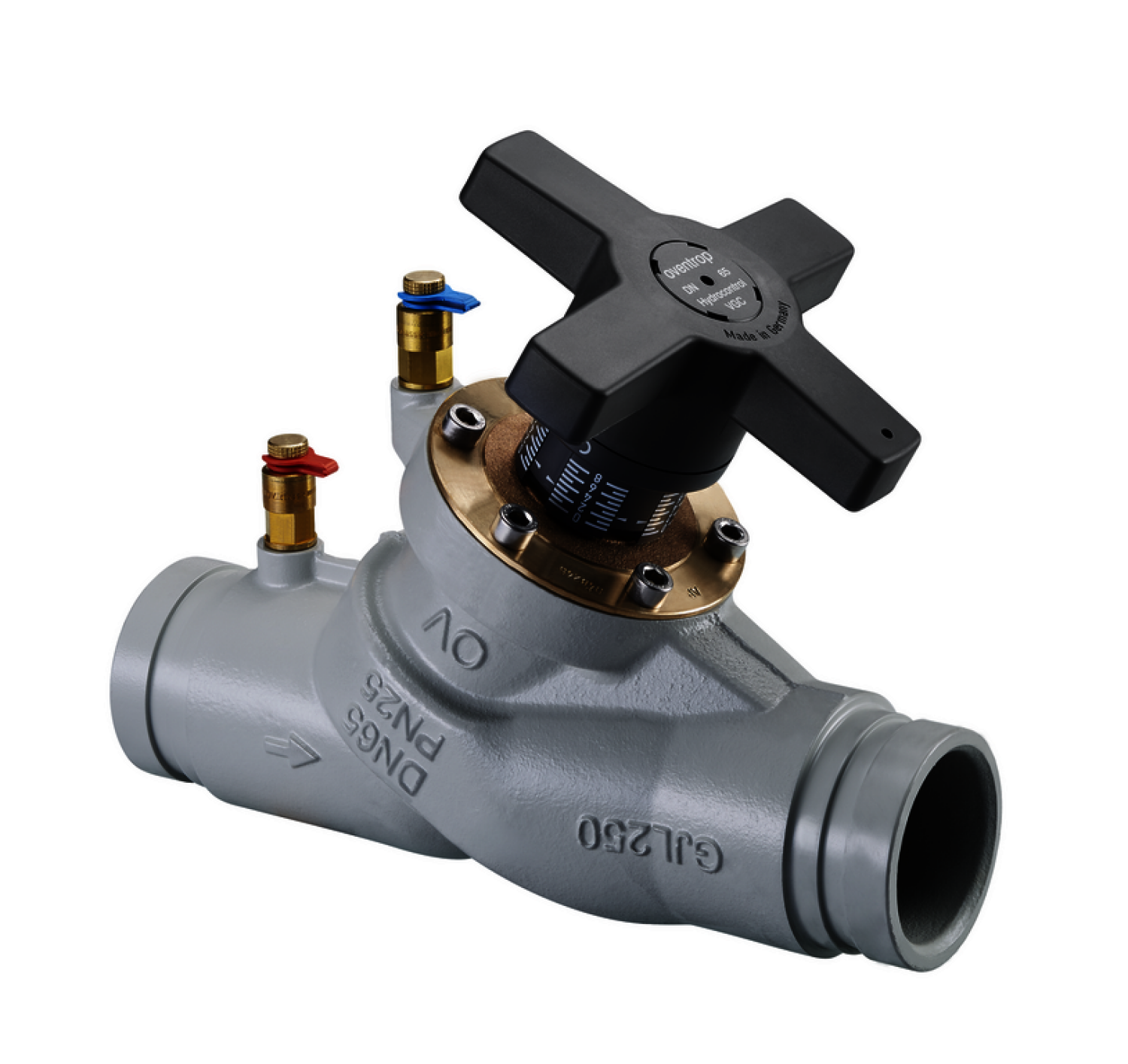 OVENTROP-Strangreg.Vent.Hydrocontrol VGC DN125 Rollnut-Anschluß 139.7mm,PN16,GG25
