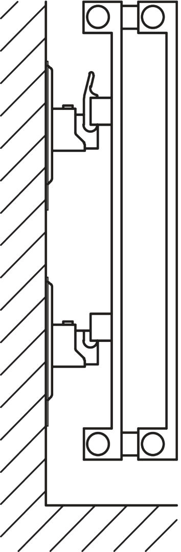 Kermi Heizwand HVN Typ20 BH1000x104x560 QN903, RAL9016, 6 bar, ANB12