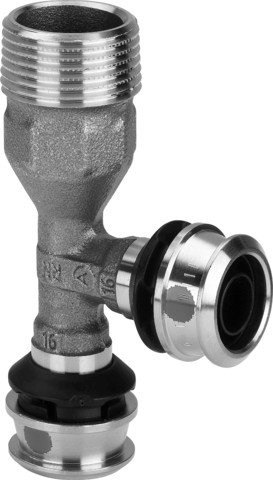 Viega T-Stück mit SC Raxofix 5326.4 in R1/2x16mmx16mm Siliziumbronze