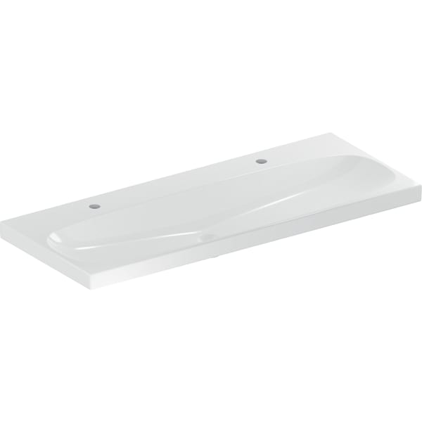 Geberit Acanto Waschtisch 120x48cm einfache Bef., 2 Hl., o. Ül., weiß Tect