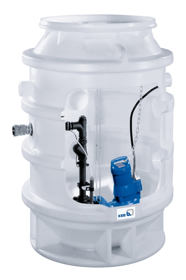 KSB Pumpenschacht aus Polyäthylen Einzelstation CKE DN 65, innen DN 65