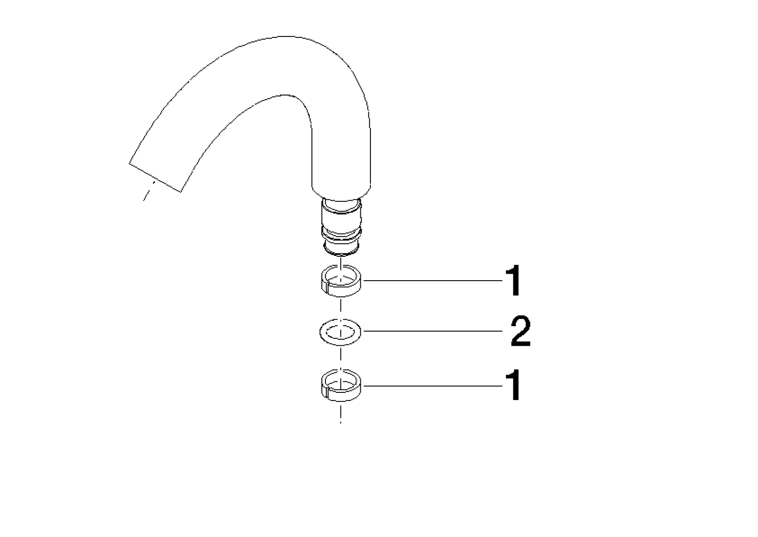 DO Auslauf für Bidet ERSATZTEILE 90282221600 Chrom