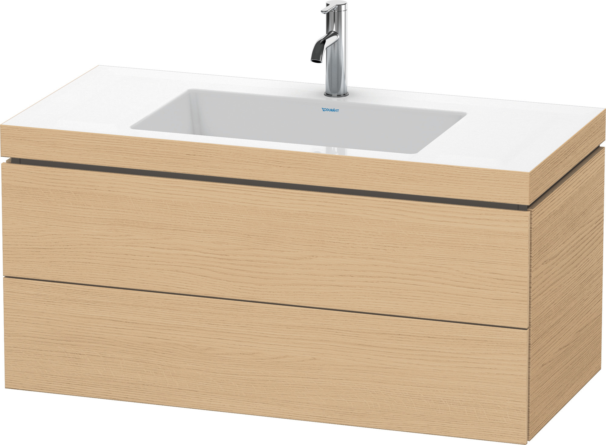Duravit WTU L-Cube m. Vero Air 500x1000x480mm 1 HL, 2 SchKa, Eiche Natur
