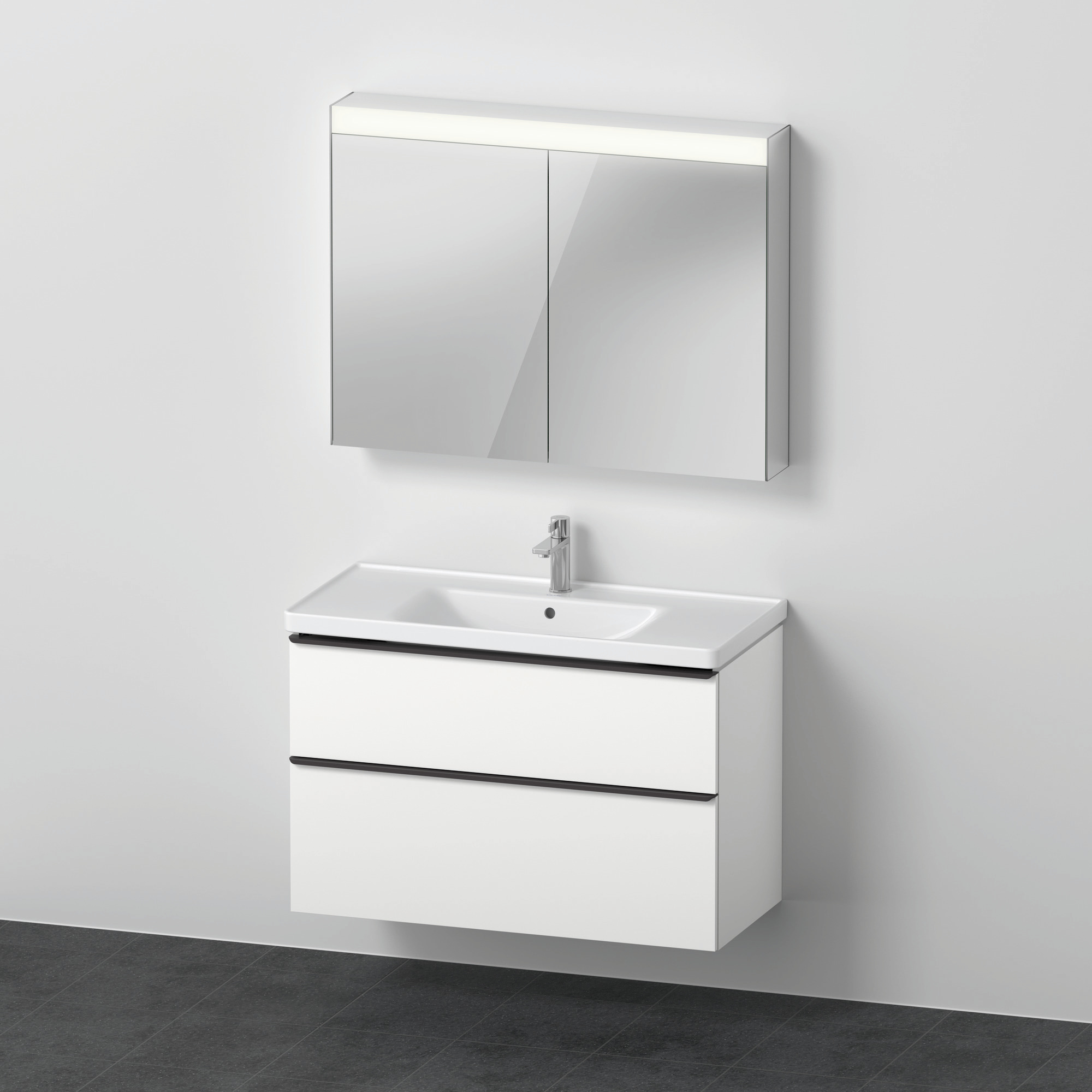 Duravit D-Neo Möbel-Set wandh. 1000x480mm WT,WTU Ausz 1,SBK 1,SPS ,Weiß Matt