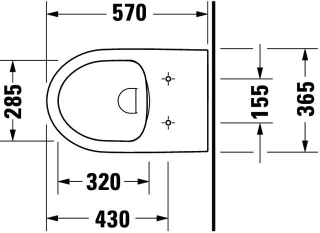 DU Stand-WC 570 mm, Duravit No.1 weiß, rimless TS,BTW