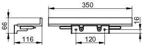 KEUCO Duschablage REVA 12859 m.integriertem Glasabzieher sw
