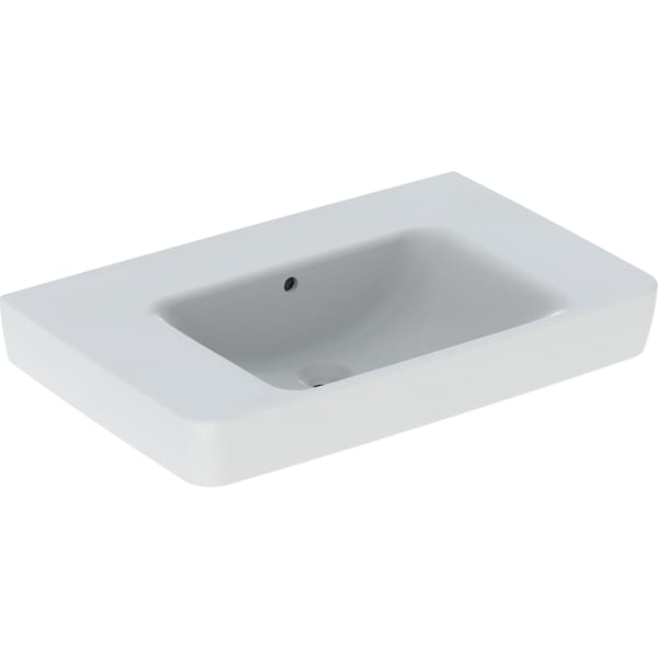 Geberit Renova Plan WT mit Ablagefl., 75x48cm o. Hl., m. Ül., weiß