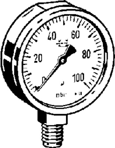 Viega Kapselfedermanometer G2591 in 1/2 Zoll Edelstahl