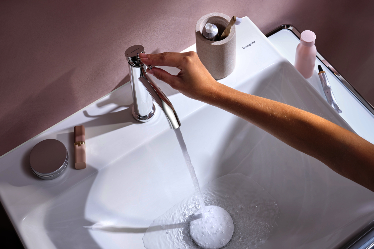 Hansgrohe WTM 110 Tecturis S CoolStart  EcoSmartu.  m. Zugstangen-Ablaufg. chrom