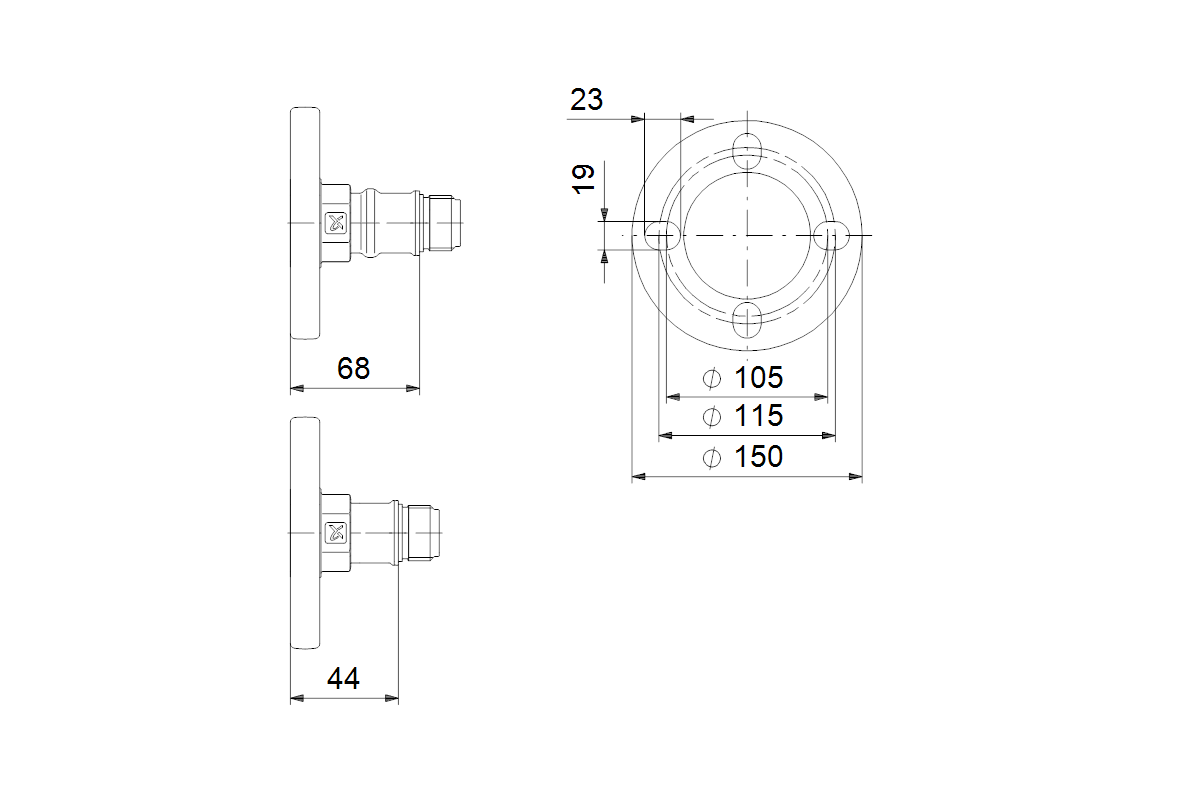 GRUNDFOS Zubehör für Kreiselpumpen Flansch CM10 DIN/JIS/ANSI DN40 Rp1 1/2in