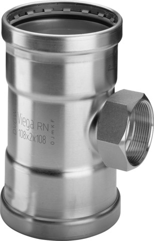 Viega T-Stück Sanpress Inox XL 2317.2XL in 64,0mm x Rp3/4 x 64,0mm Edelstahl